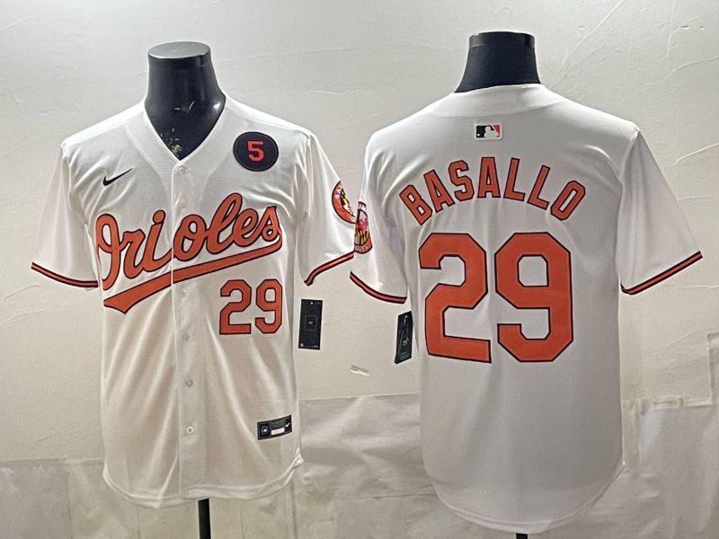 Men Baltimore Orioles #29 Basallo White Game 2026 Nike MLB Jersey style 004